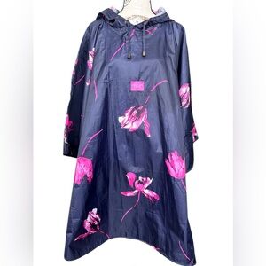 Joules Clothing Right As Rain Navy Blue/Tulip Rain Cape Poncho One Size